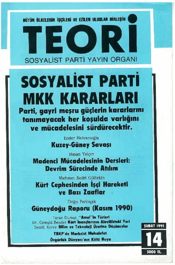 Soyalist Parti ve Kürt Meselesi | Teori Şubat 1991