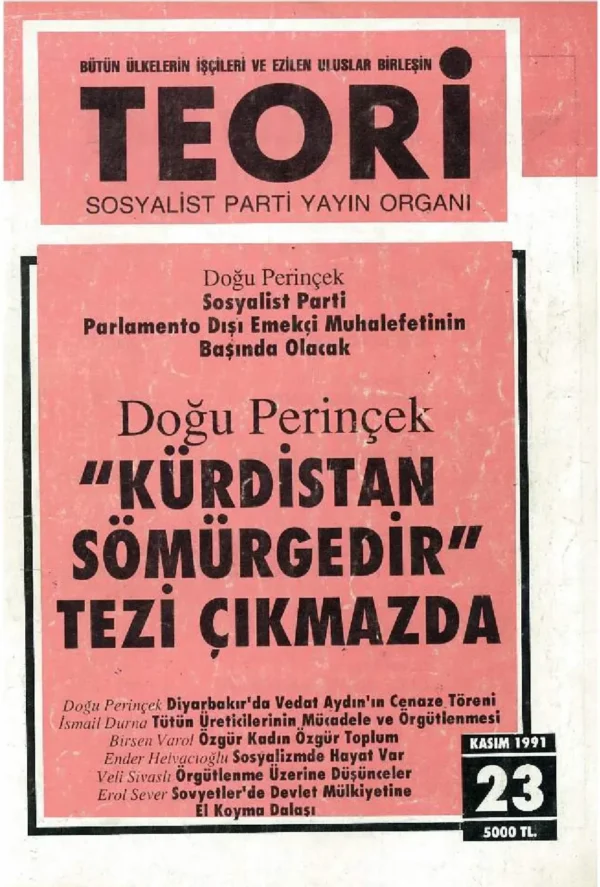 KÜRDİSTAN SÖMÜRGEDİR TEZİ | Teori Kasım 1991