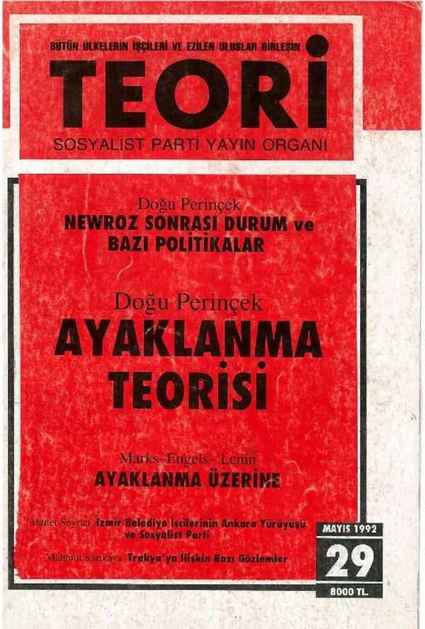 AYAKLANMA TEORİSİ | Teori Mayıs 1992