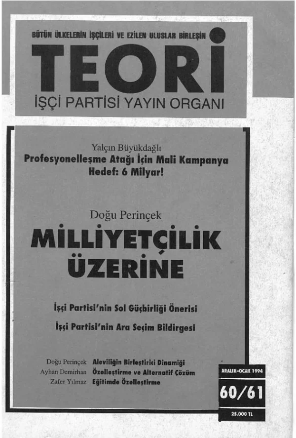 Teori 60-61 - Aralık 1994