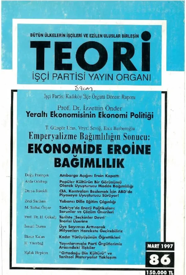 EMPERYALİZME BAĞIMLILIĞIN SONUCU: EKONOMİDE EROİNE BAĞIMLILIK | Teori Mart 1997
