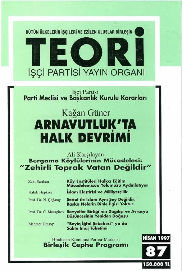 ARNAVUTLUK'TA HALK DEVRİMİ | Teori Nisan 1997