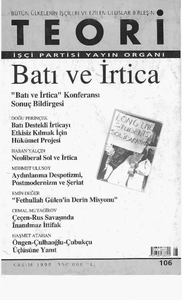 batı ve irtica | Teori Kasım 1998