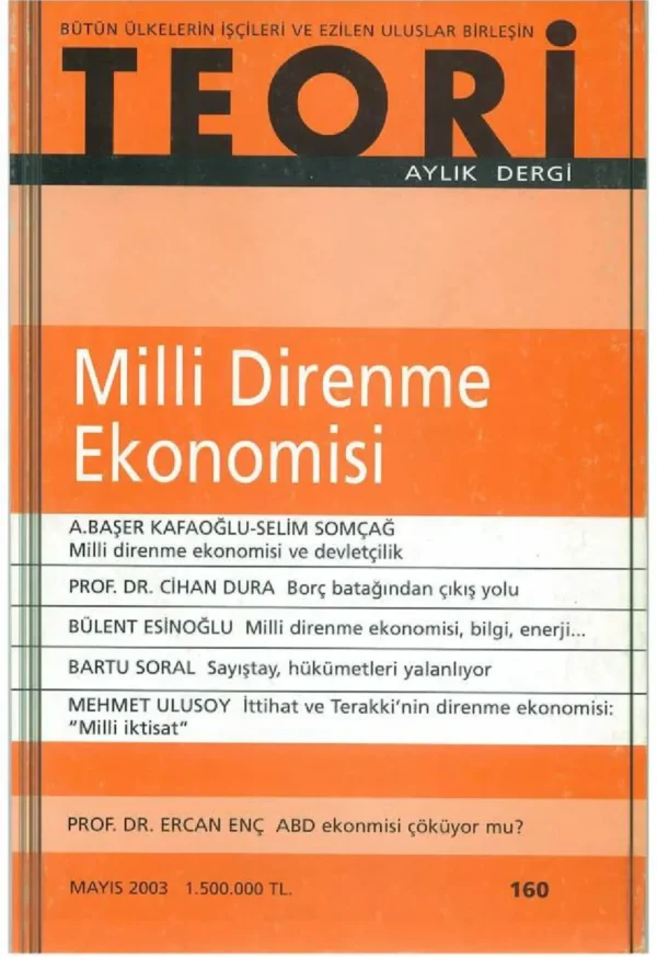 milli direnme ekonomisi | Teori Mayıs 2003