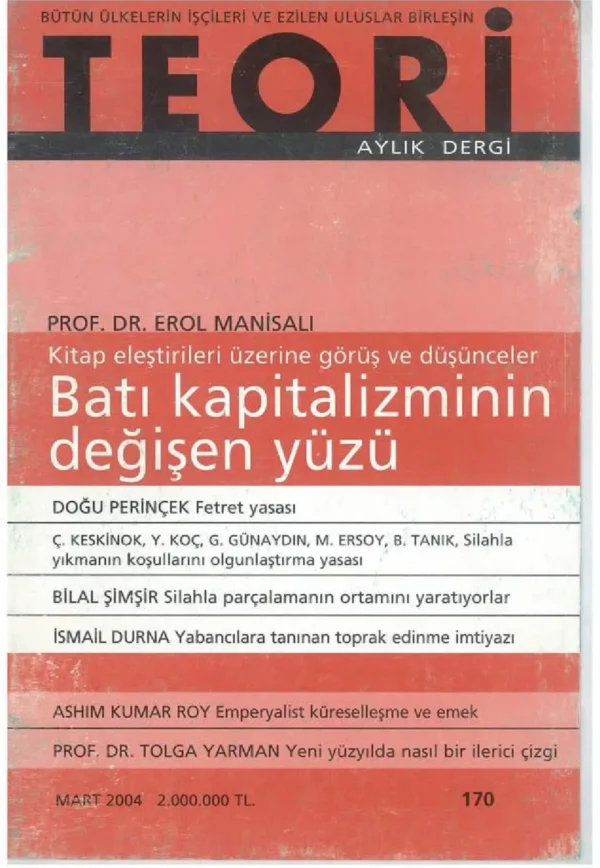 batı kapitalizminin değişen yüzü | Teori Mart 2004