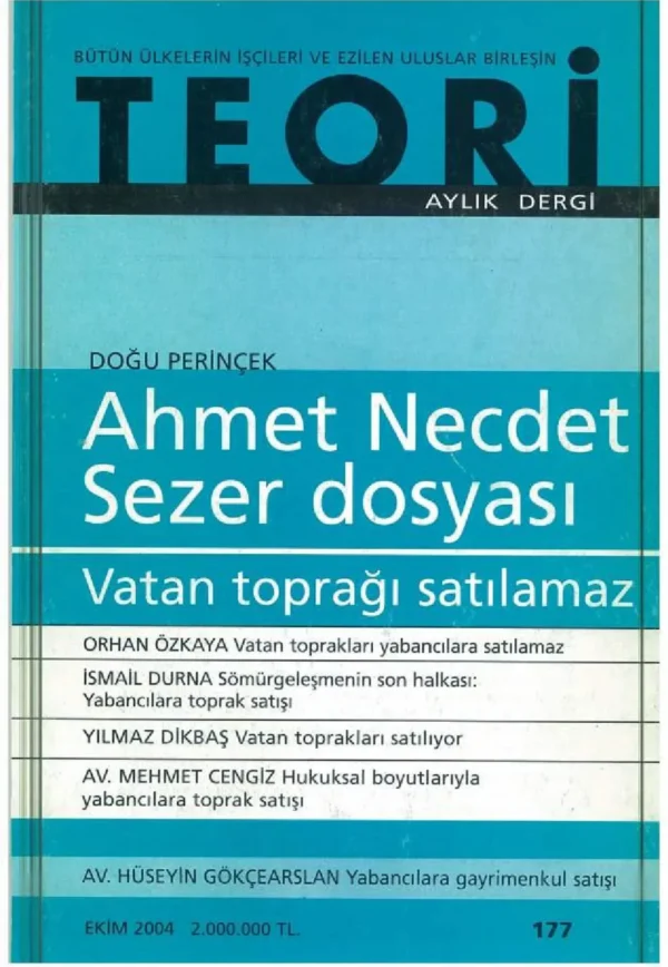 ahmet necdet sezer dosyası | Teori Ekim 2004