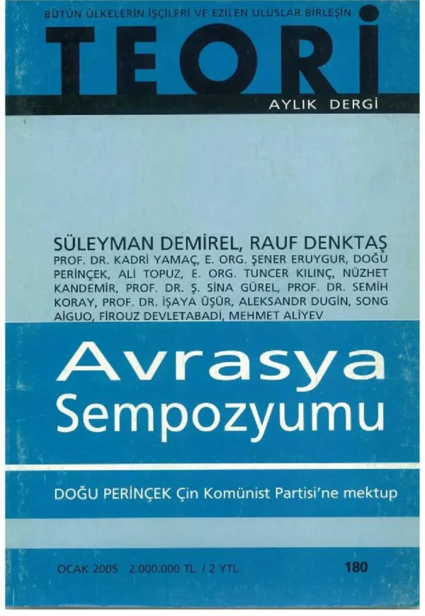 avrasya sempozyumu | Teori Ocak 2005