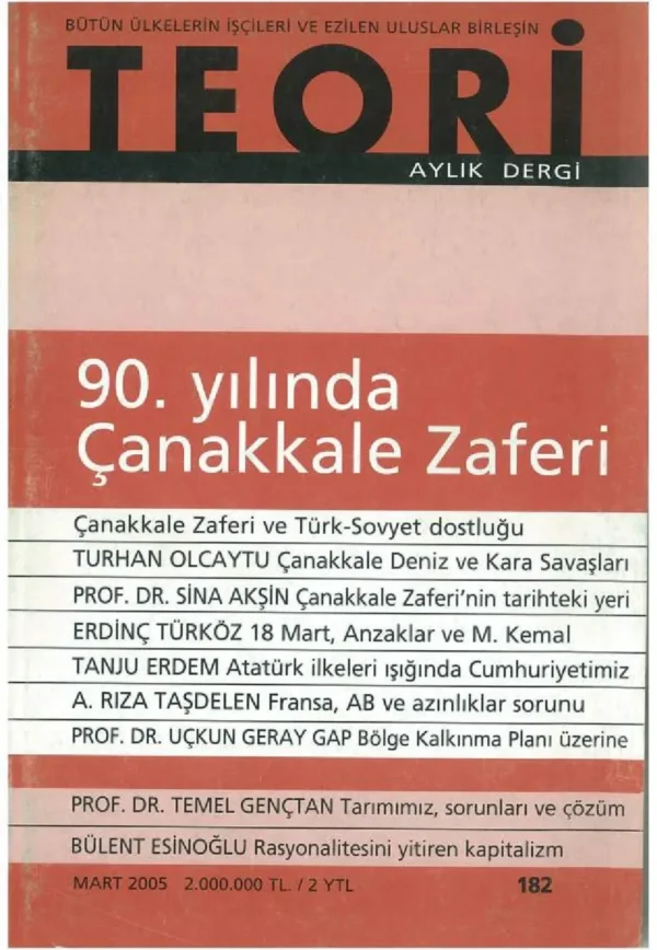 90. yılında çanakkale zaferi | Teori Mart 2005