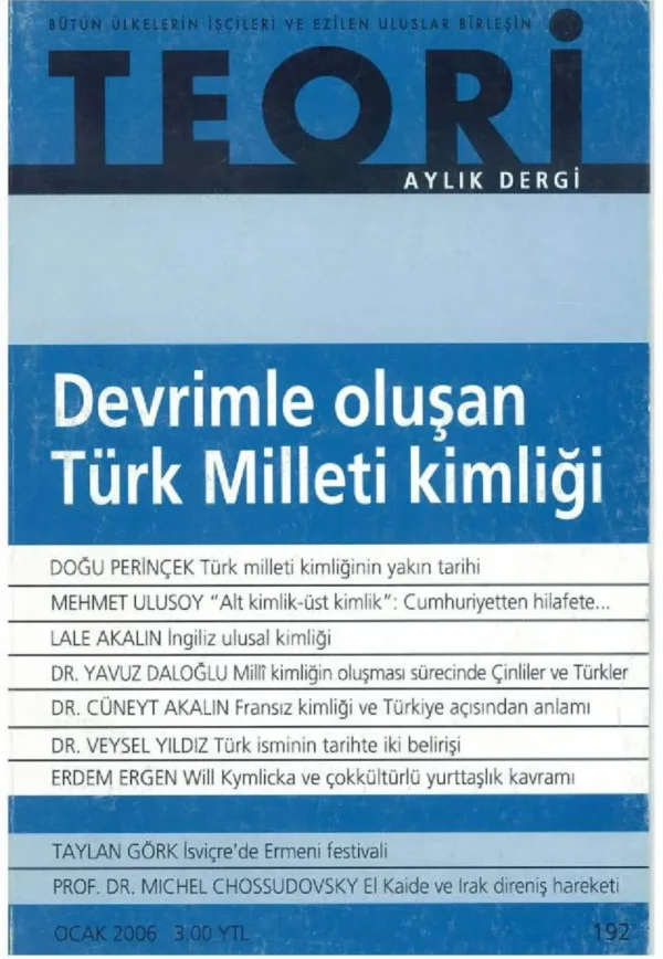 devrimle oluşsan türk milleti kimliği | Teori Ocak 2006