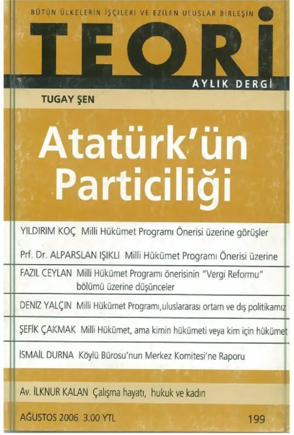 atatürk'ün particiliği | Teori Ağustos 2006