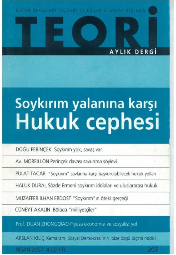 SOYKIRIM YALANINA KARŞI HUKUK CEPHESİ | Teori Nisan 2007