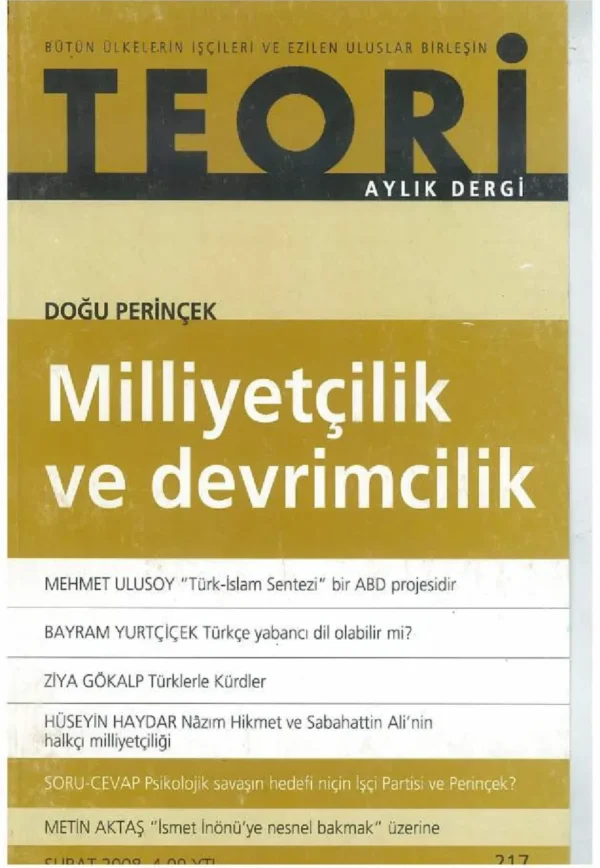 milliyetçilik ve devrimcilik | Teori Şubat 2008