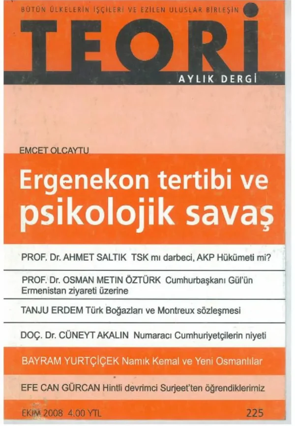 ergenekon tertibi ve psikolojik savaş | Teori Ekim 2008