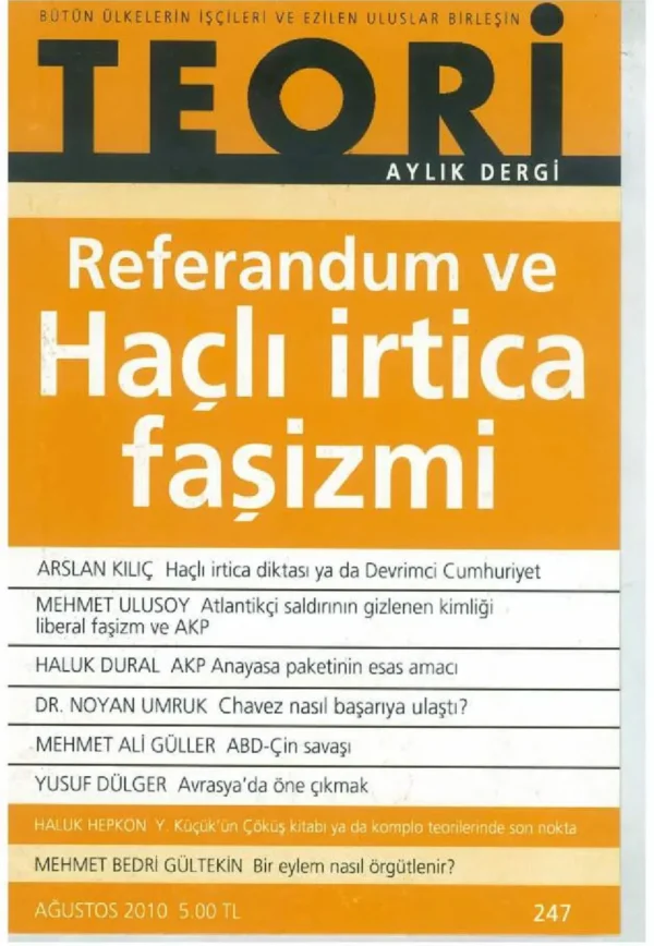 referandum ve haçlı irtica faşizmi | Teori Ağustos 2010