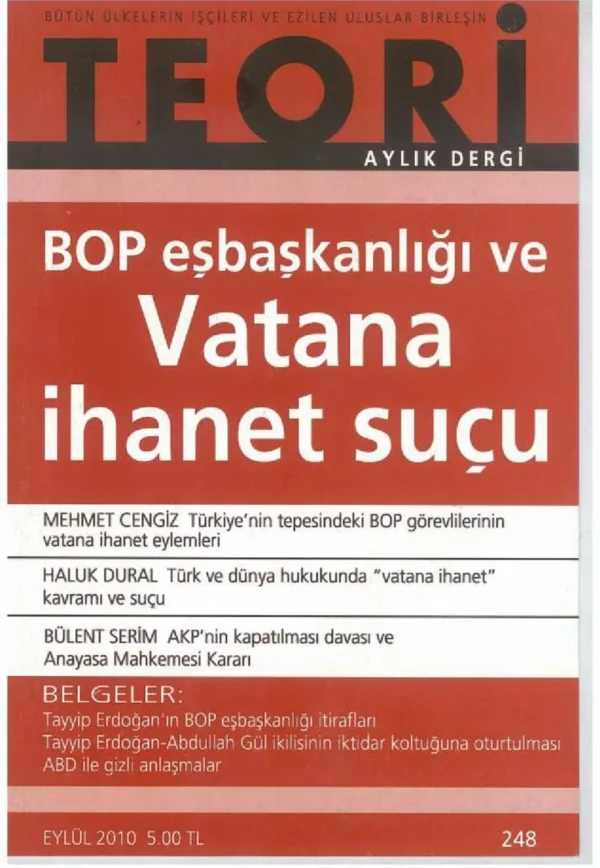 bop eşbaşkanlığı ve vatana ihanet suçu | Teori Eylul 2010