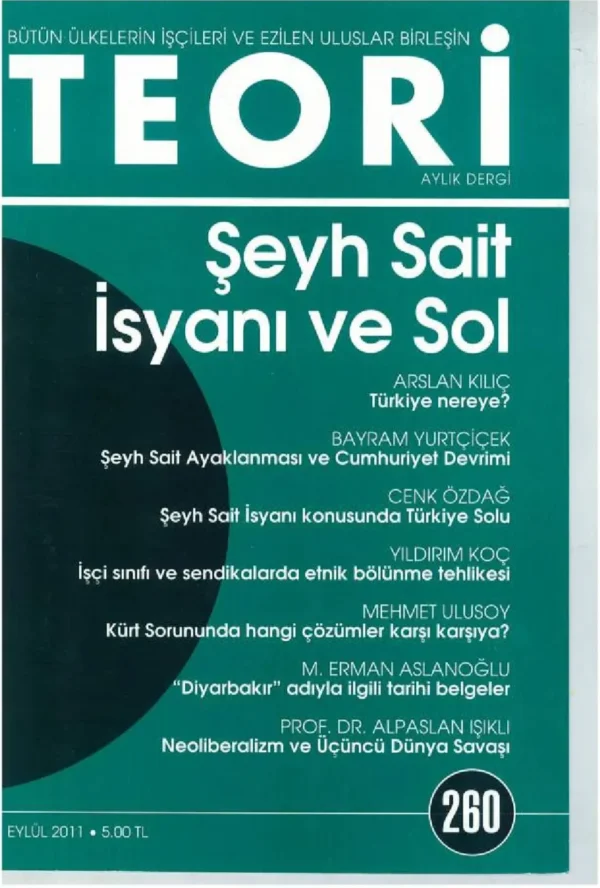 şeyh sait isyanı ve sol | Teori Eylul 2011