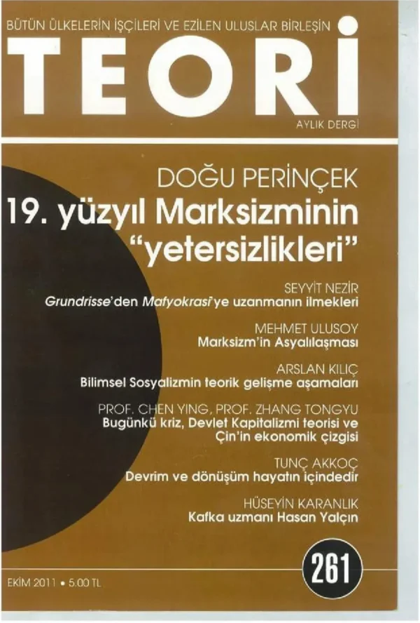 19. yüzyıl marksizminin "yetersizlikleri" | Teori Ekim 2011