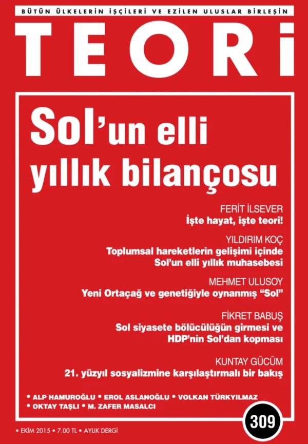Teori 309 - Ekim 2015