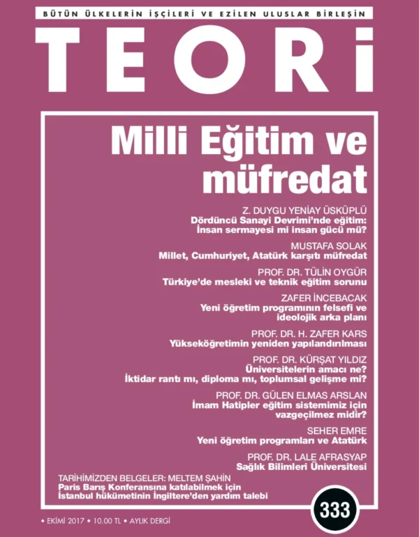 Teori 333 - Ekim 2017