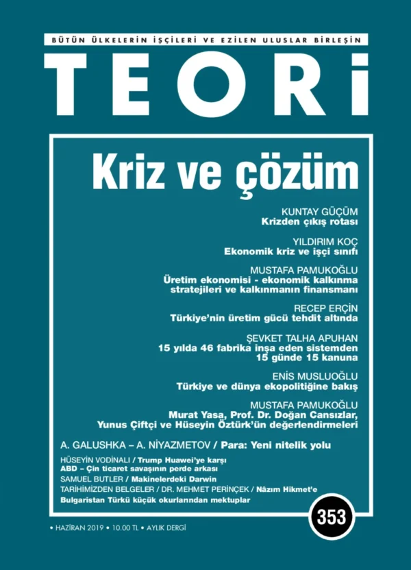 Kriz ve Çözüm | Teori Haziran 2019