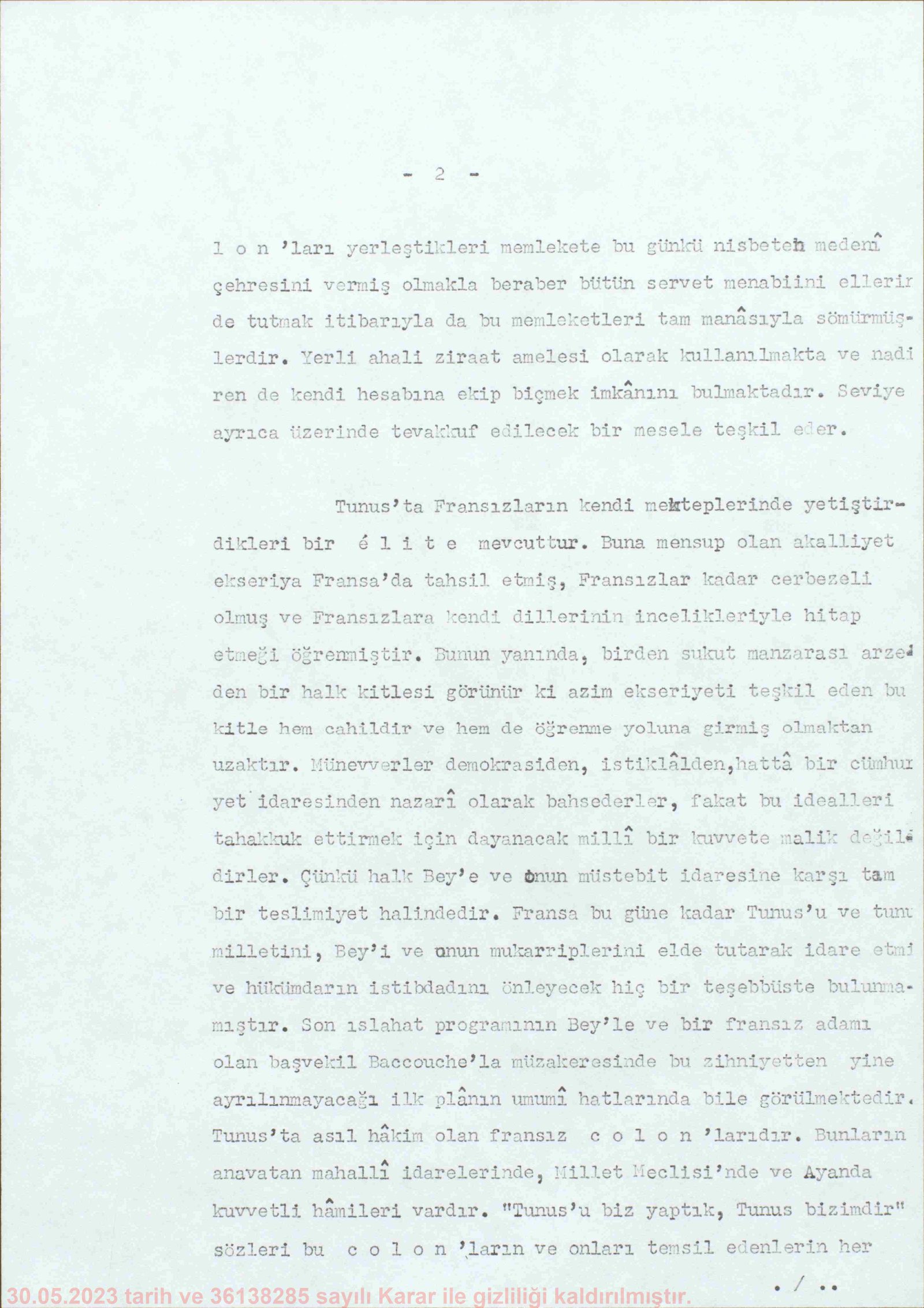 Paris Büyükelçisi Numan Menemencioğlu’nun Bağımsızlık Öncesi Tunus, Fas ve Cezayir Raporu